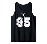 85 numero baseball stile vintage bianco canotta