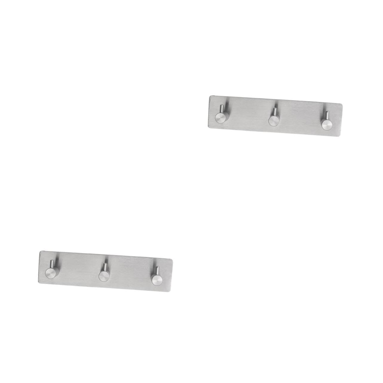 Lurrose 2 Stück Haken aus Edelstahl Hangerhaken Schlüssel wandmontierter Haken handtuchhaken Handtuchhalter zur Wandmontage haken für küchentücher Rostfreier Stahl Silver