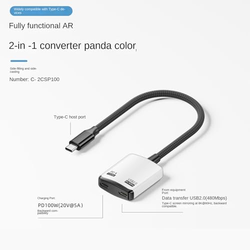 Adaptador de audio con pantalla de juegos Type-C y transmisión estable sin cortes 6