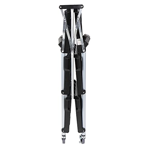 Bisupply Fold Up Rolling Cart - 3 Tier Push Cart Collapsible Utility Carts With Wheels For Office, Warehouse, And Home #TOP6