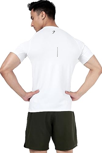 Image of FUAARK Men's Aura Textured Round Neck Regular Fit Gym Sports T-Shirt