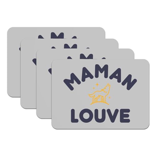 Dessous en caoutchouc gris lot de 4 sets de table grand format - 2