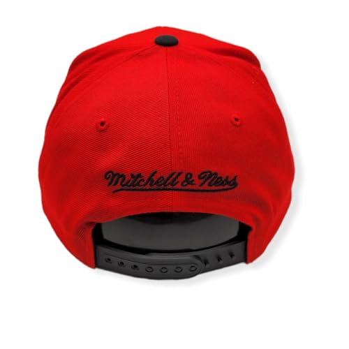Gorra Snapback Ajustable Mitchell & Ness XL Roja miniatura 4