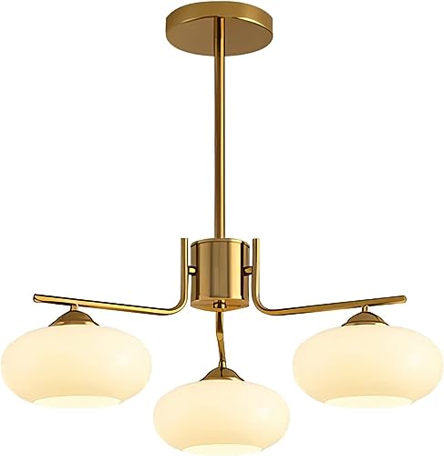 Plafond lumière de mil de mil en verre de lait blanc semi-chasseur vintage