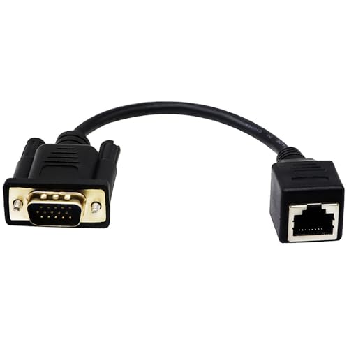Extensor VGA a RJ45 Adaptador Cable 15 cm (2 unidades) miniatura 5