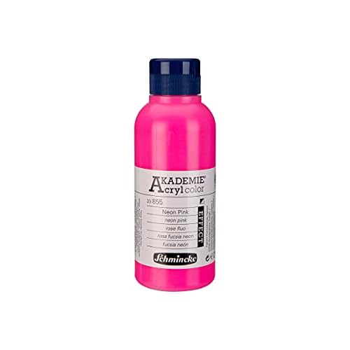 Schmincke - AKADEMIE Acryl color, Neon Pink 250 ml, 23855027, feine Künstler-Acrylfarbe, brillant, hoch lichtecht und kadmiumfrei, für Acrylmalerei, Mixed Media