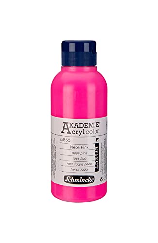 Schmincke - AKADEMIE® Acryl color, rose fluo 250 ml, 23855027, peinture acrylique pour artistes, brillante, très résistante à la lumière et sans cadmium,...