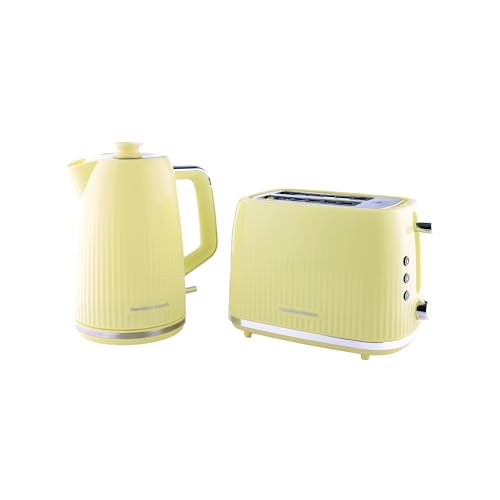 Hamilton Beach Kettle and Toaster Set, Miami, Electric Kettle 1.7L, Wide Slot Toaster 2 Slice, Boil Dry Protection, 7 Variable Browning Levels, Banana Split - HBMIAB
