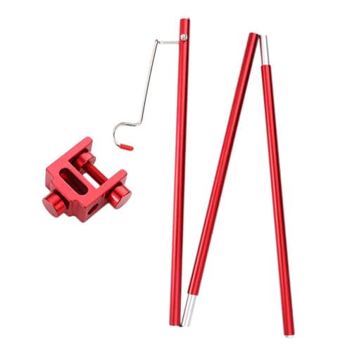 Mikikit Aluminum Alloy Camping Lamp Pole Kit Portable Camping Light Rack for Outdoor Stable Foldable