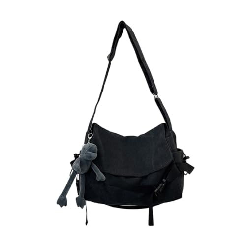 Men's Canvas Crossbody Bag Japanese Leisure Large Capacity Men's and Women's Shoulder Bag Postman Bag