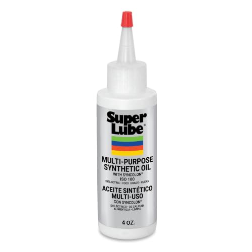 Ansxiy Super Lube 51004 Synthetisches Öl mit PTFE, hochviskos, 113 ml Flasche, transluzentes weiß