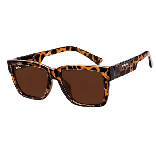 Dervin UV Protection Polarized Oversized Square Sunglasses for Men and Women