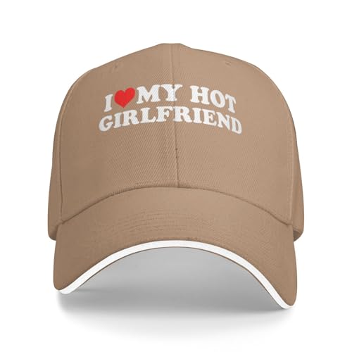 Gorra de béisbol con Texto Heart I Love My Hot Girlfriend, Gorra de papá, Gorra de Camionero para Hombres y Mujeres
