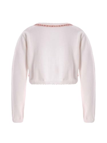 Kids Girls Long Sleeve Cropped Cardigan Open Front Bolero Shrug Elegant Cropped Knitted Jacket2