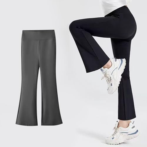 Girl's 𝐁ootcut Yoga Pants with Pockets,High Waisted Casual Kids Bell Bottoms Pants Summer Casual Leggings2