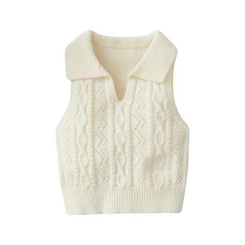 GORGLITTER Girl's Cable Knit Sweater Vest Cover