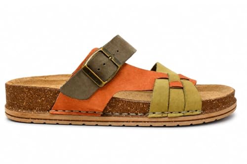 WALK & FLY Sandalias bio 51420 multicolor para mujer   Mujer color: gris talla: 39