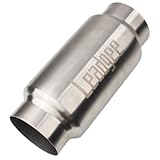 Leadgee 3' Inlet & Outlet Exhaust Resonator, 9' Overall Length Center Straight Through Stainless Steel Muffler,Polished