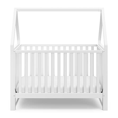 Storkcraft Orchard 5-In-1 Convertible Crib (White) – Greenguard Gold Certified, Canopy Style Baby Crib, Converts From Crib To Toddler Bed, Daybed And Full-Size Bed, Fits Standard Crib Mattress #TOP2