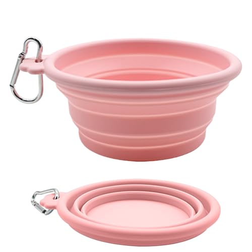 Ciotola Pieghevole Per Cani | Ciotola Pieghevole Per Cibo Gatti E Cani - Ciotola in Silicone per Piccoli e Animali, Ideale per Picnic, Campeggio, Passeggiate e Attività