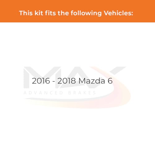 Image of MAX Advanced Brakes - Brake Kit For 2016-2018 Mazda 6| Carbon Ceramic Brake and Rotor Kit Front and Rear| Daily Driving OE Replacement Brake Rotors