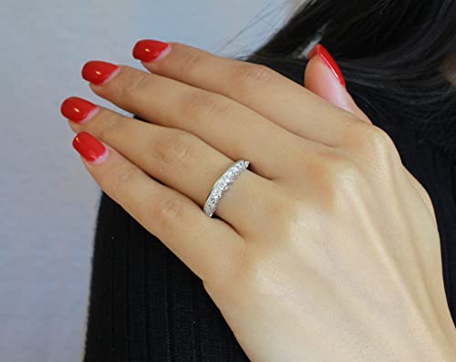 CloseoutWarehouse Clear Cubic Zirconia Journey Tiara Ring 925 Sterling Silver (Comes in Colors)3