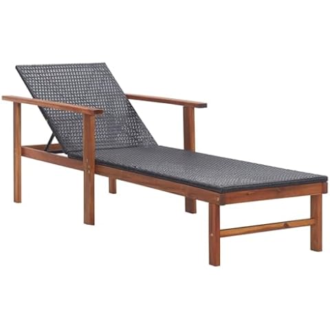 Chaise Longue vidaXL en Résine Tressée Cover