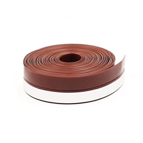 Striscia di tenuta per finestra inferiore per porta, guarnizione in gomma, antivento, isolamento acustico, autoadesiva, 25 mm, 1 m