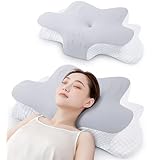 枕 首が負担にならない 低反発 安眠 まくら 頭・首・肩を支える 中空設計 腕サポート pillow 低め 高め 二段階高さ調整可 低反発枕 仰向き寝 横向き寝 うつぶせ寝 通気性 カバー洗濯可 プレゼント グレー