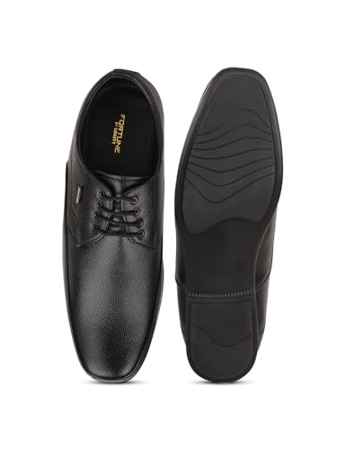 Image of Liberty Fortune UVL 134 Formal Lacing Derby Shoes for Men with PU Sole | Comfortable Upper and Lightweight | Cushioned Footbed | Durable and Trendy Design | Quick Wear Elastic Laces