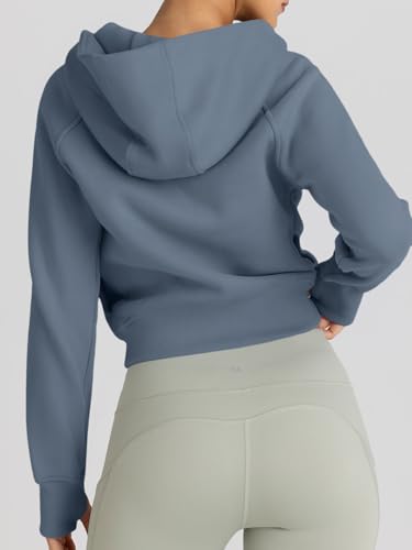 Image of Trendy Queen Womens Zip Up Hoodies Cropped Jackets Fall Clothes 2026