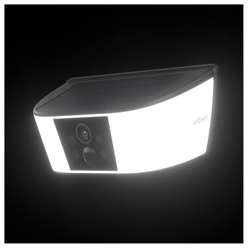 ieGeek 2K Faro Esterno con Telecamera, Luce Telecamera Wifi Esterno