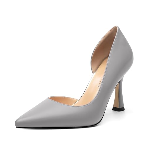 Women's Closed Pointed Toe D'Orsay Shoes Dress High Heels Pumps for Wedding PartyοΌ3.3inch