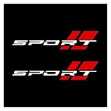 2PCS Car Sport Letter Logo Vinyl Decal, Exterior Accessories Fit for All Cars Side...