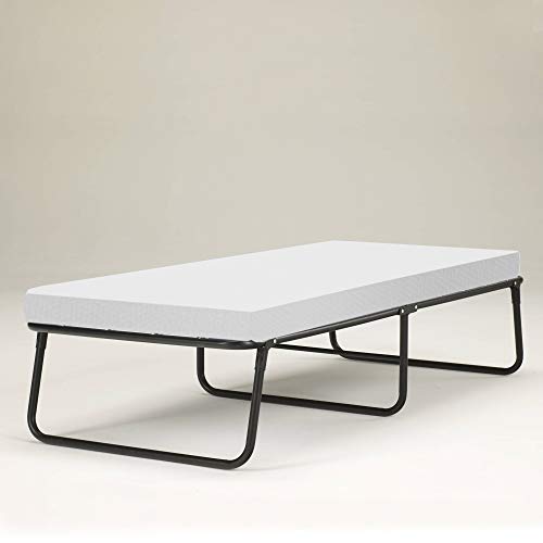 Spinal Solution Fully Assembled Portable Folding Cot Bed With Mattress, Twin, Beige - Thumbnail 6