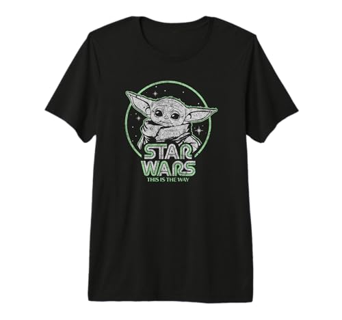 T-shirt Grogu vert et blanc Star Wars Mandalorian vêtement coton pour homme et femme