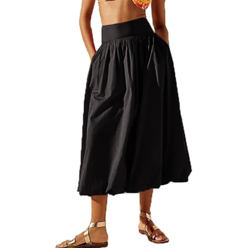 Amazon.com: PDLCVD Summer Y2k Bubble Maxi Skirt for Women Casual