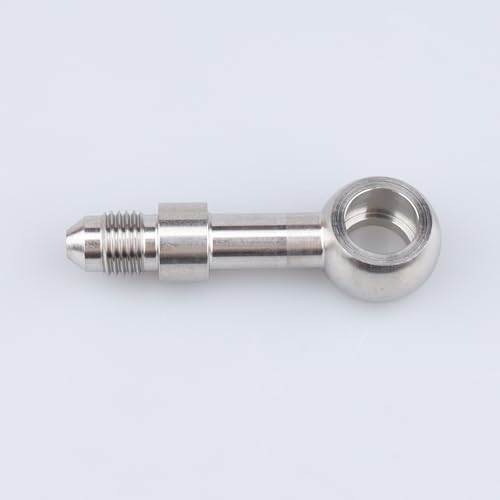 Image of Stainless Steel Banjos Brake Fitting Straight -3 AN Male Flare 3 /8-24 Thread AN3 10.2mm Hole Diameter