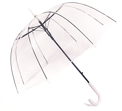 Coolcapis Clear Dome Umbrella for Women Adult Transparent Clear Bubble Umbrella for Women, Wedding