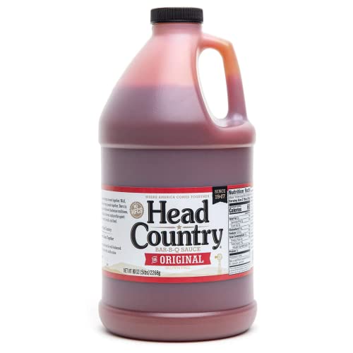 Head Country Bar-B-Q Sauce, Original | Soy Free, Gluten Free Barbecue Sauce With No Added Preservatives | Sweet & Savory Championship BBQ Sauce For Chicken, Pork, Ribs & Burgers | 80 Ounce, Pack of 1