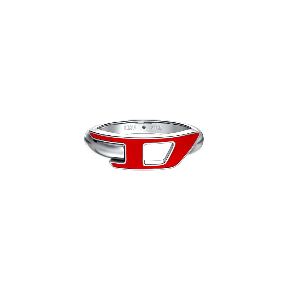 D Logo White Stainless Steel ring DX168804010-image-1