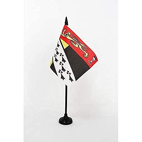 AZ FLAG - Drapeau De Table Comté de Norfolk - 15x10 cm - Mini Drapeau De Norfolk De Bureau 100% Polyester Avec Hampe De 25cm Et Socle En Plastique Noir