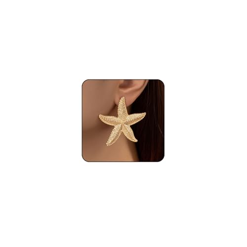 Starfish Earrings Beach Jewelry for Women Seashell Cowrie Puka Shell Earrings for Women Beach Earrings Ocean Jewlery