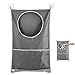 Bolsa Ropa Sucia Colgar, Cesto, Organizador de Ropa Sucia Ahorro de Espacio para Puerta Organizador Funda para Dormitorio Cuarto de Baño (Gris Oscuro)