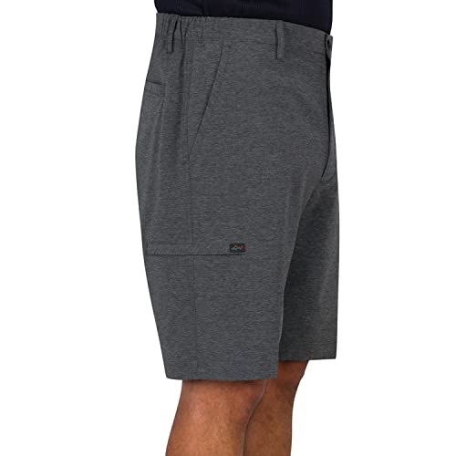 Greg Norman Golf Performance Men Short | X-Treme Comfort Stretch Waistband |Moisture Wicking Golf Short Grey Black 34 #TOP1
