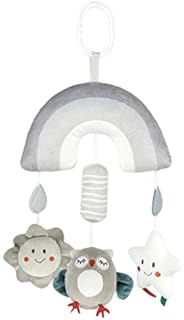 Blublu Park Baby Pram Pushchair Toys, Baby Hanging Rattle Toys for Car Seat Stroller Crib, Activity Plush Animal Wind Chime Sensory Toy with Teether for Newborn Babies Toddlers, Owl