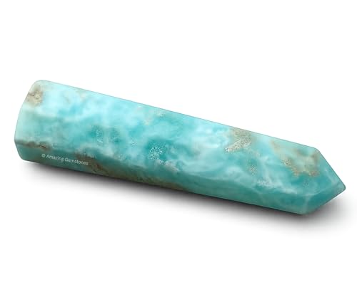 Image of Amazing Gemstone Caribbean Calcite Crystal Towers ~ Natural Healing Crystal Point Obelisk for Reiki Healing and Crystal Grid (3 inch to 4 inch INCH)