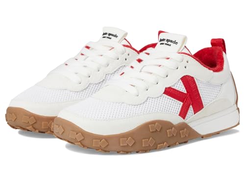 kate spade new york Women's K as in Kate Sneaker, True White/Cherry Rouge Multi, 6.5 - Main Image