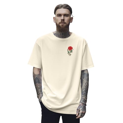 Camisa Camiseta Oversized Streetwar Genuine Grit Masculina Larga 100% Algodão 30.1 Roses Never Separ