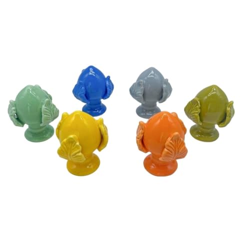 Immagine prodotto: Doni Bomboniere Kit 6PZ PUMI Pugliesi in Ceramica Realizzati a Mano in Colori Assortiti con Finitura Lucida Perfetti Segnaposto Matrimonio Cerimonie 18 Anni Comunione Compleanno Eventi Tema Puglia